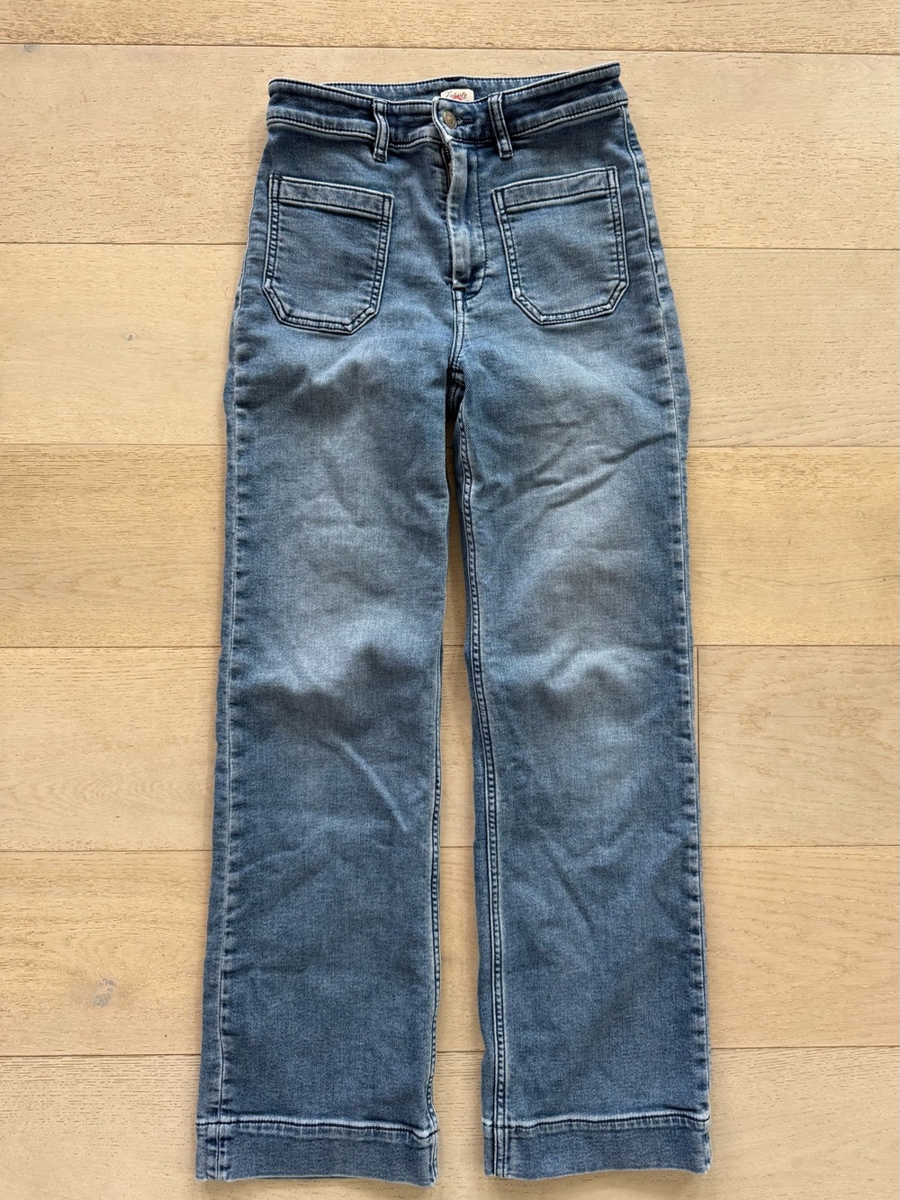 FAHERTY WOMEN'S TERRY PATCH POCKET JEANS 27 - Picture 2 of 8